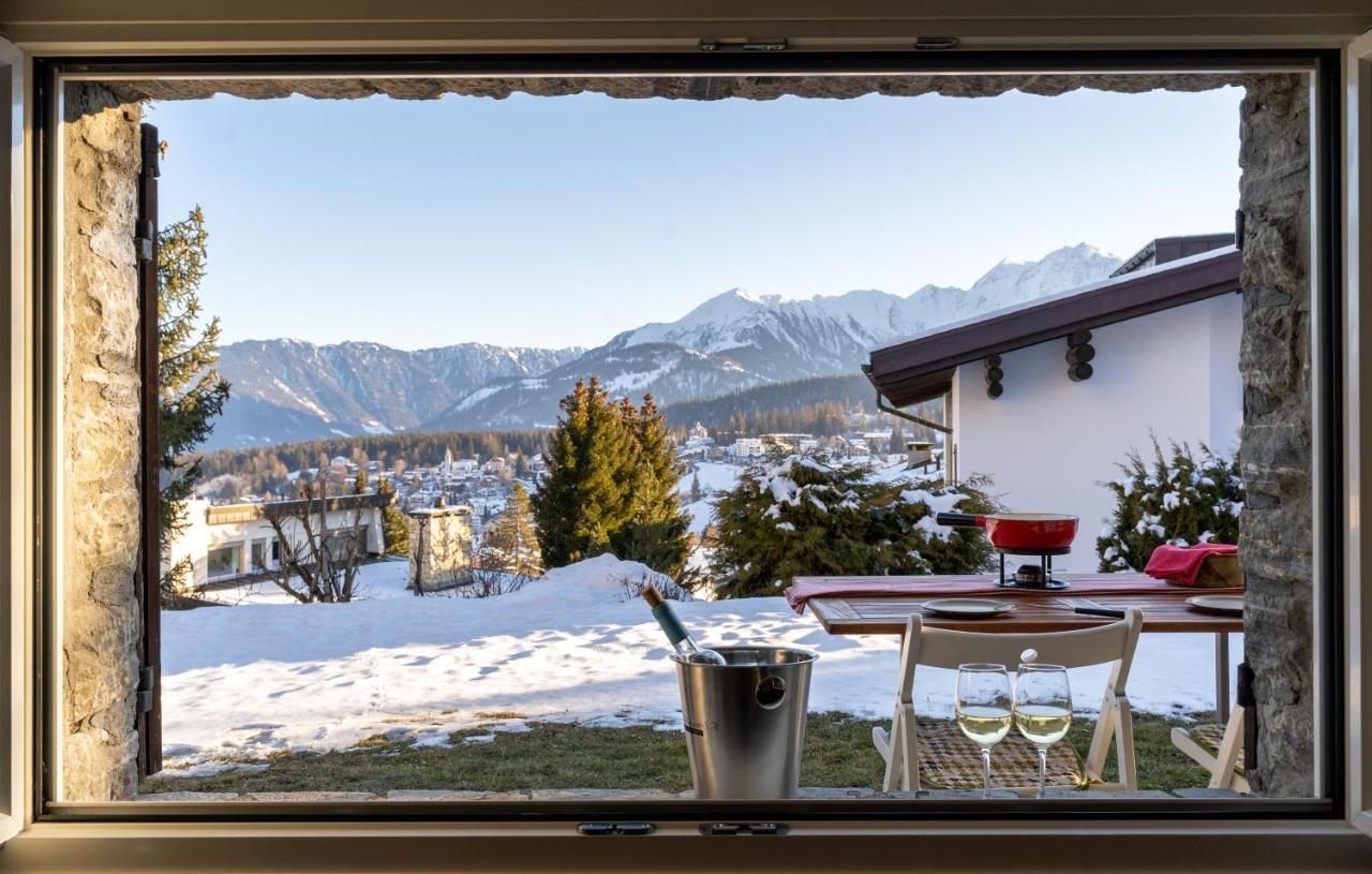 Charmantes Apartment Mit Grossem Garten .Kids4Free. Flims Exterior photo